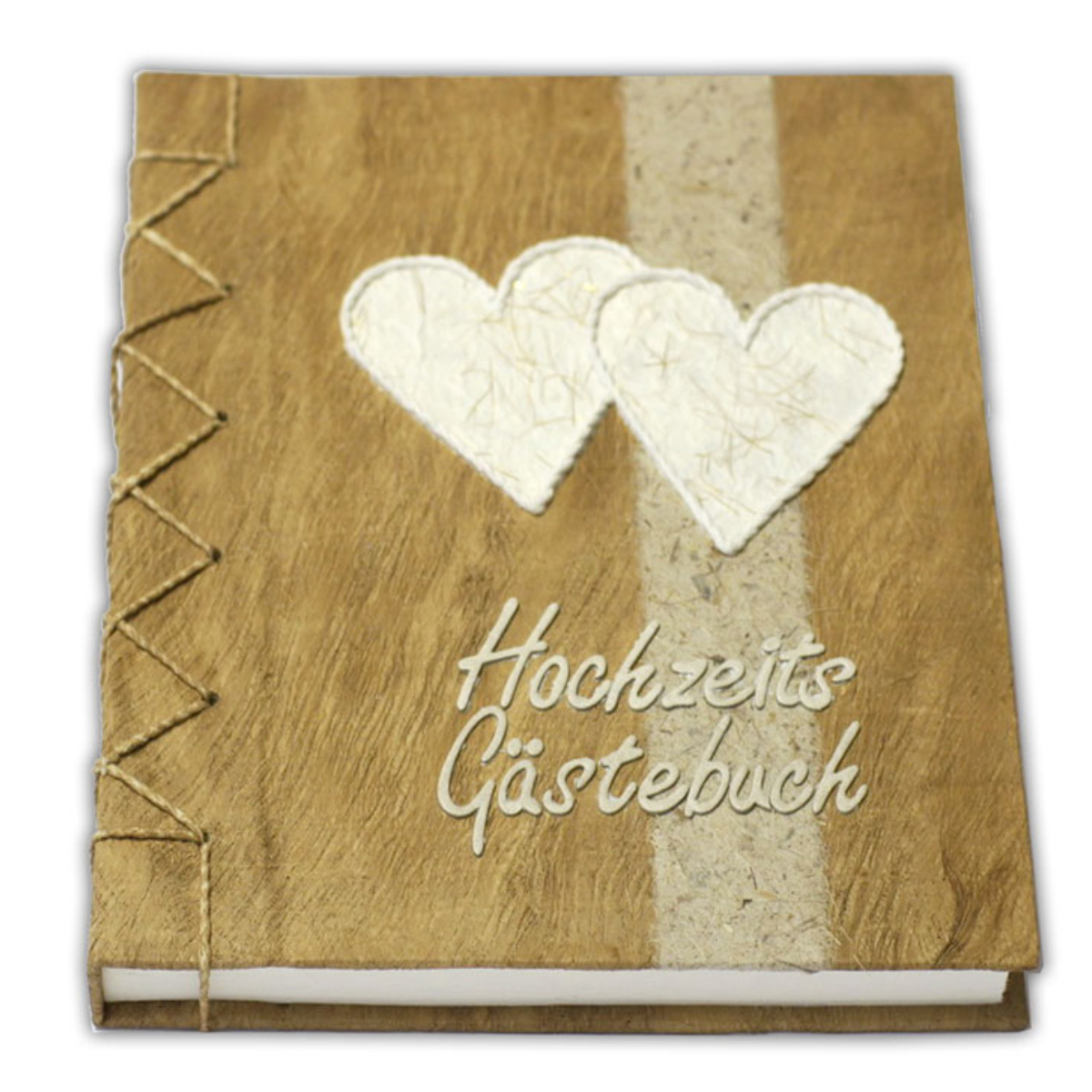 Gästebuch zur Hochzeit mit zwei weisse Herzen – liebe Worte von Gästen für einen gemeinsamen Lebensweg. Kopie